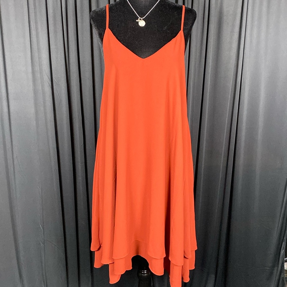 Wishlist Apparel- Rust colored spaghetti strap dress Sz large
